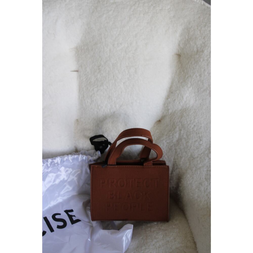 CISE “Protect Black People” Mini Crossbody Tote Bag | NWT | Brown Vegan Leather - Picture 4 of 5